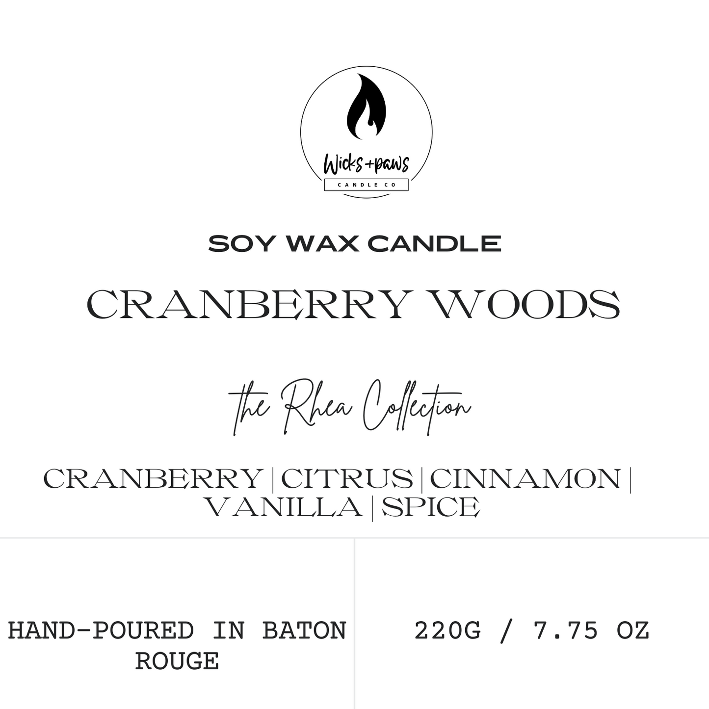 "Cranberry Woods" - Champagne Glass Jar Candle