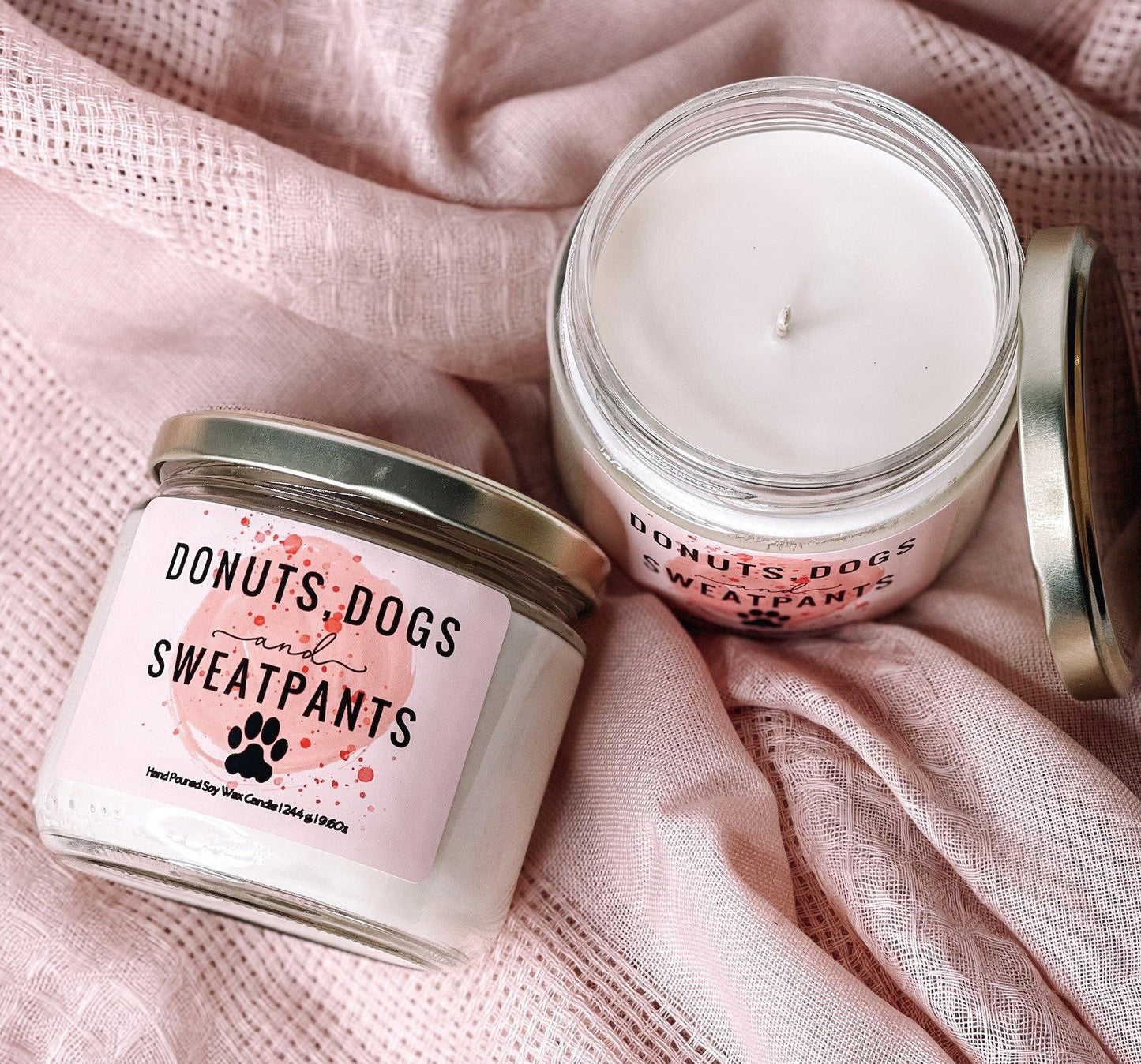 Donuts, Dogs and Sweatpants - Fall Scented Candle - Wicks+Paws Candle Co