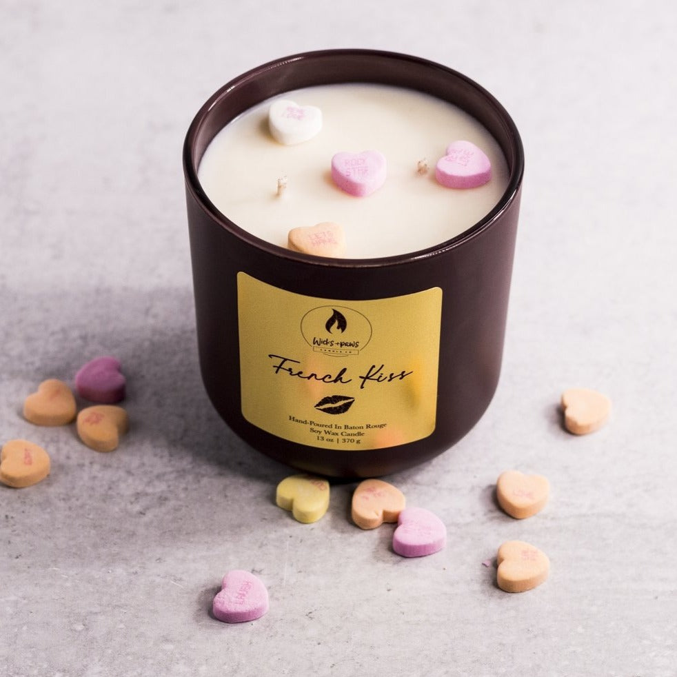 French Kiss 'Aubergine' Candle - Wicks+Paws Candle Co