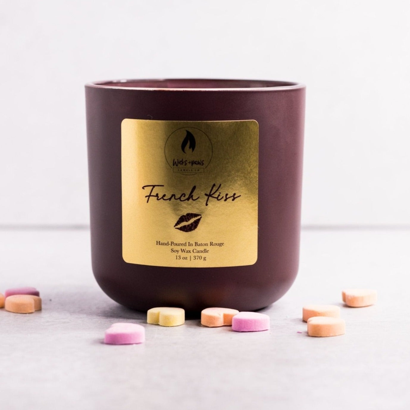 French Kiss 'Aubergine' Candle - Wicks+Paws Candle Co