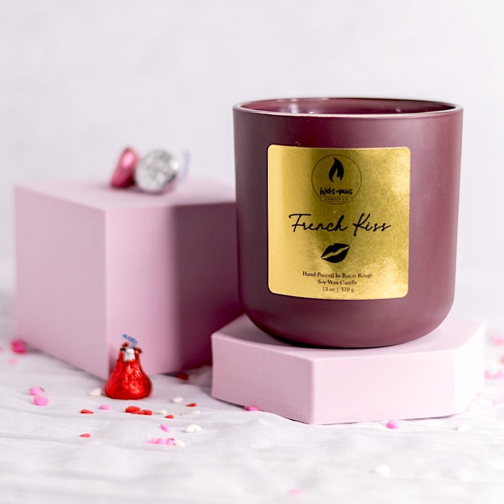 "French Kiss" Soy Wax Candle - Wicks+Paws Candle Co