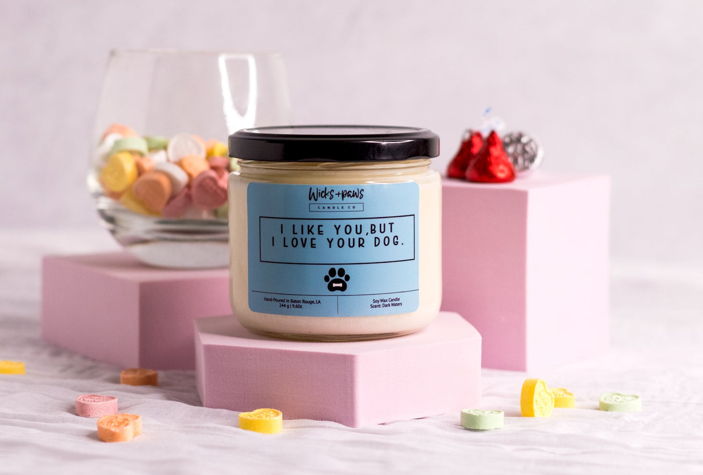 "I Like You, But I Love Your Dog" Soy Wax Candle - Wicks+Paws Candle Co