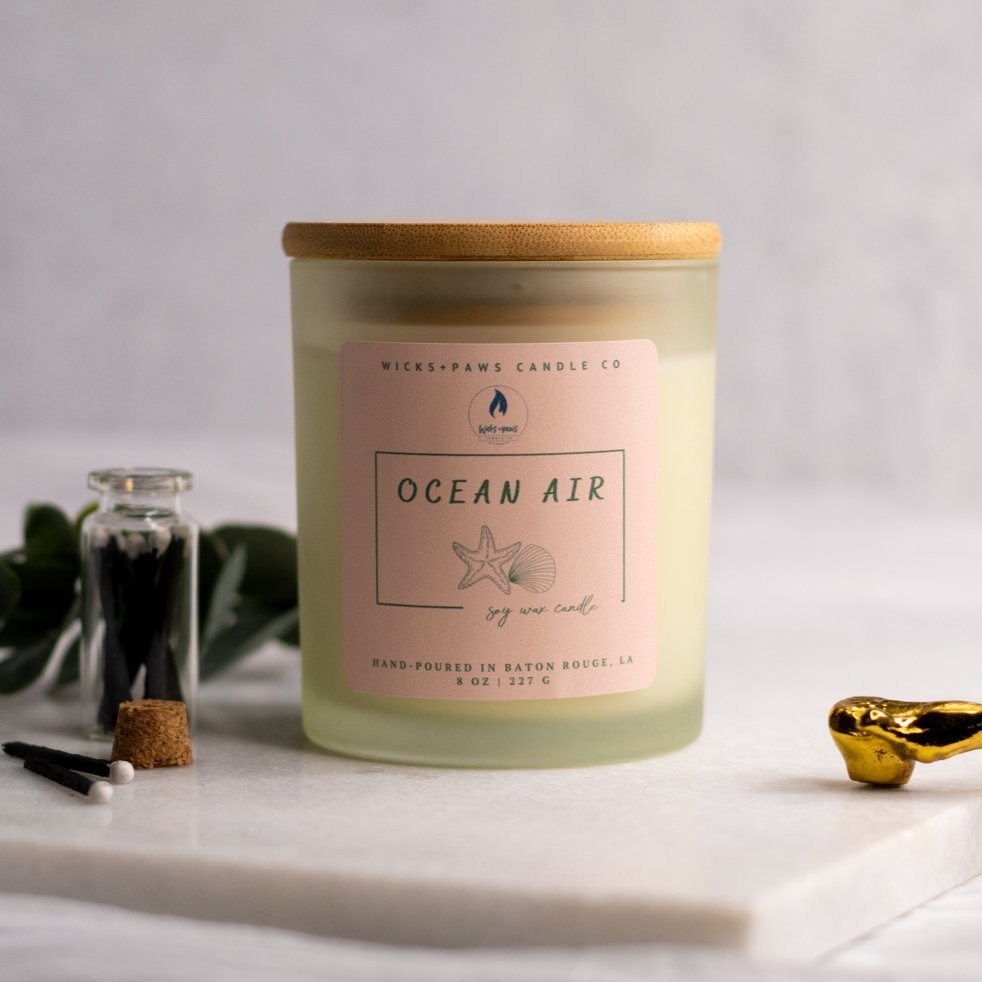 OCEAN AIR | SOY WAX CANDLE - Wicks+Paws Candle Co