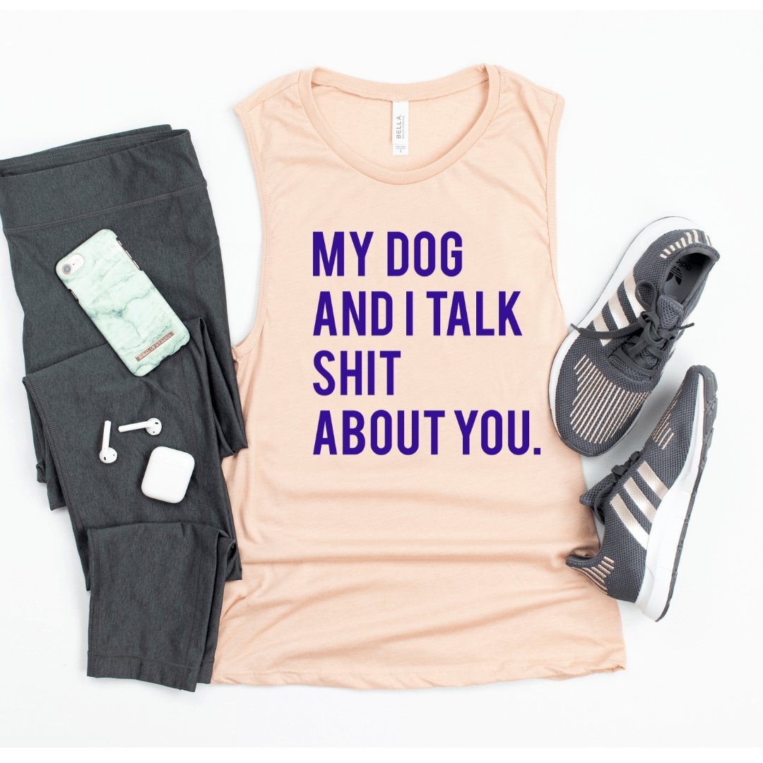 Talk About You Muscle Tank - Wicks+Paws Candle Co