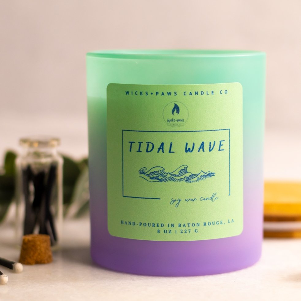 TIDAL WAVE | SOY WAX CANDLE - Wicks+Paws Candle Co