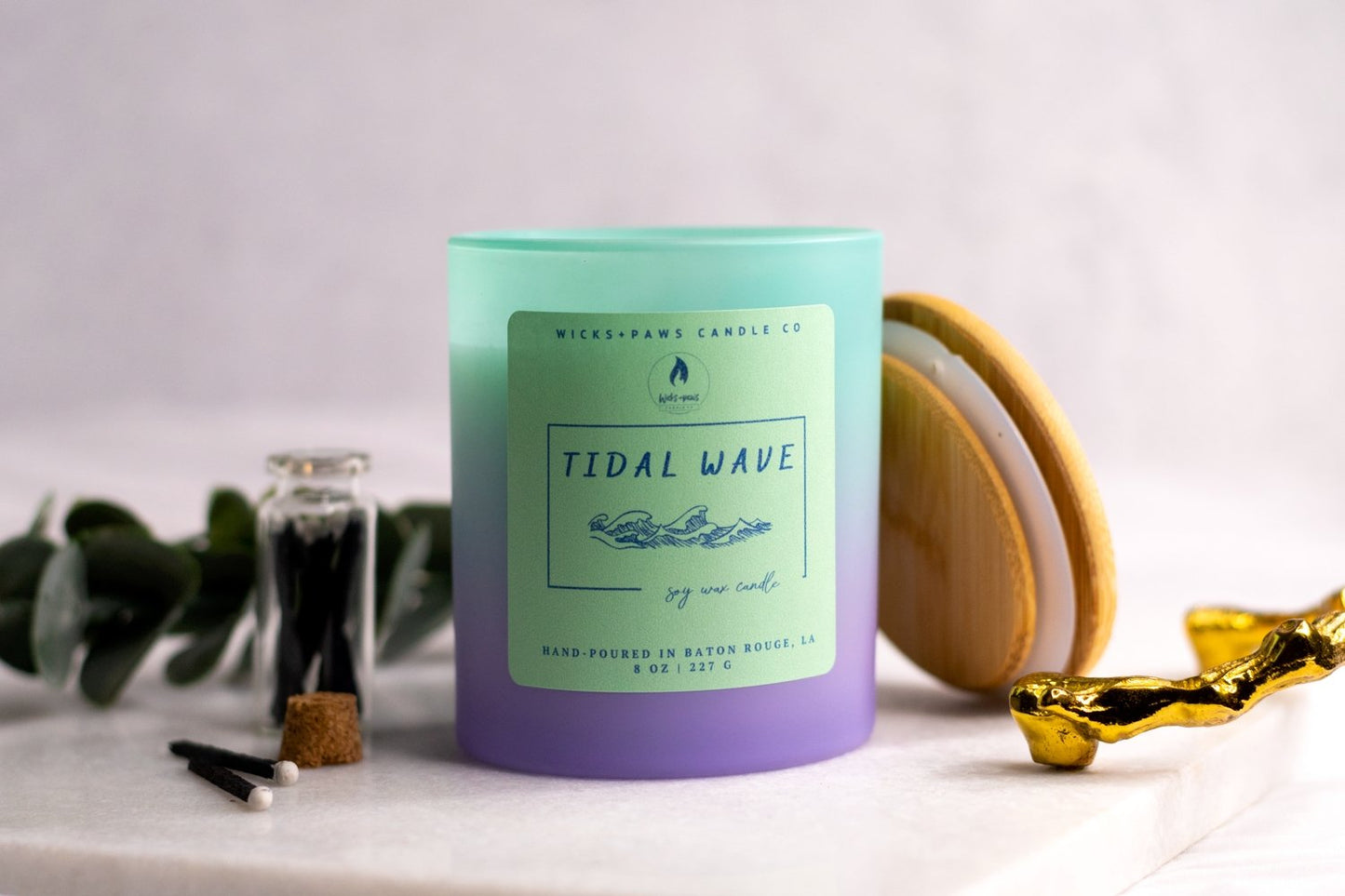 TIDAL WAVE | SOY WAX CANDLE - Wicks+Paws Candle Co