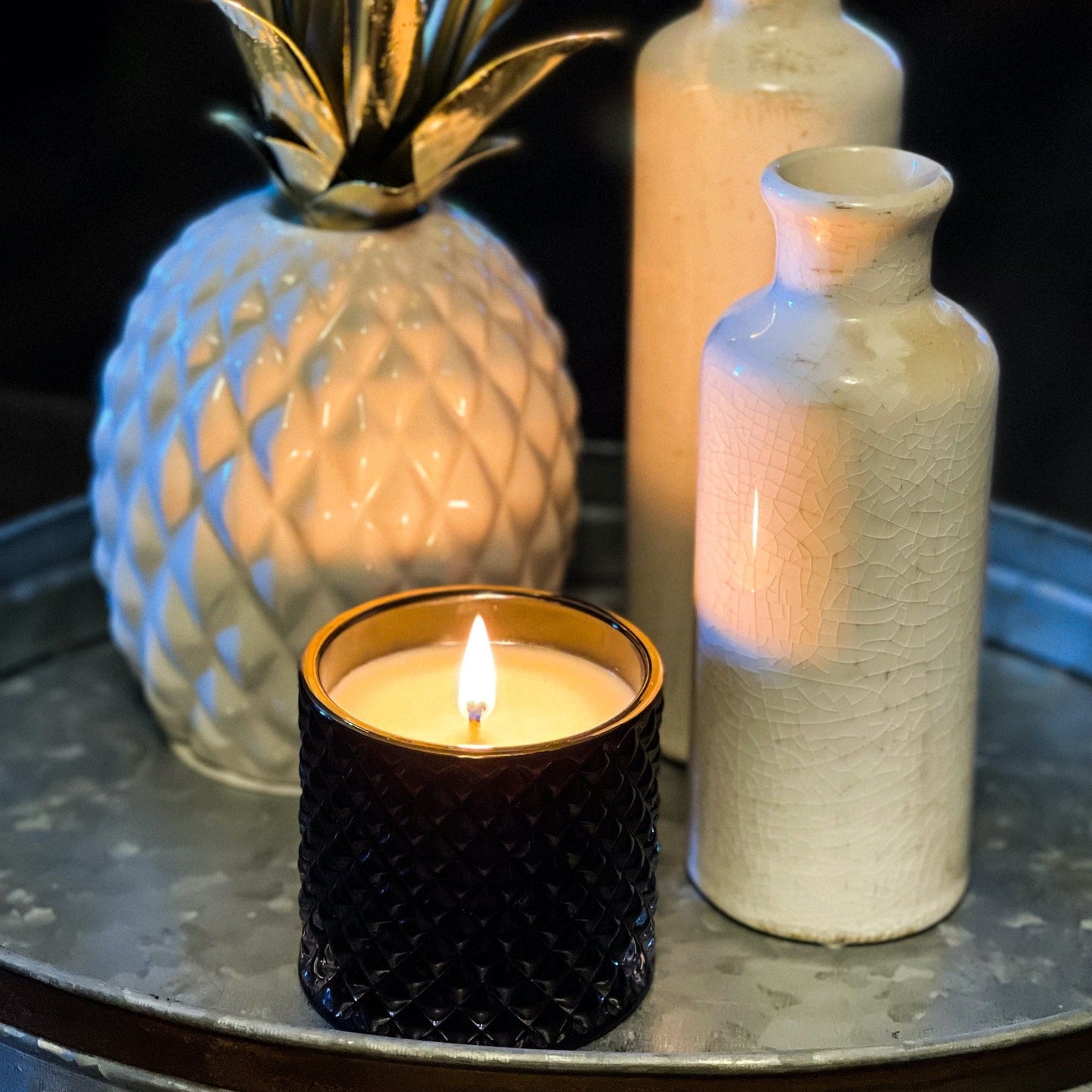 Cashmere & Amber "The Rhea" Luxury Candle - Wicks+Paws Candle Co