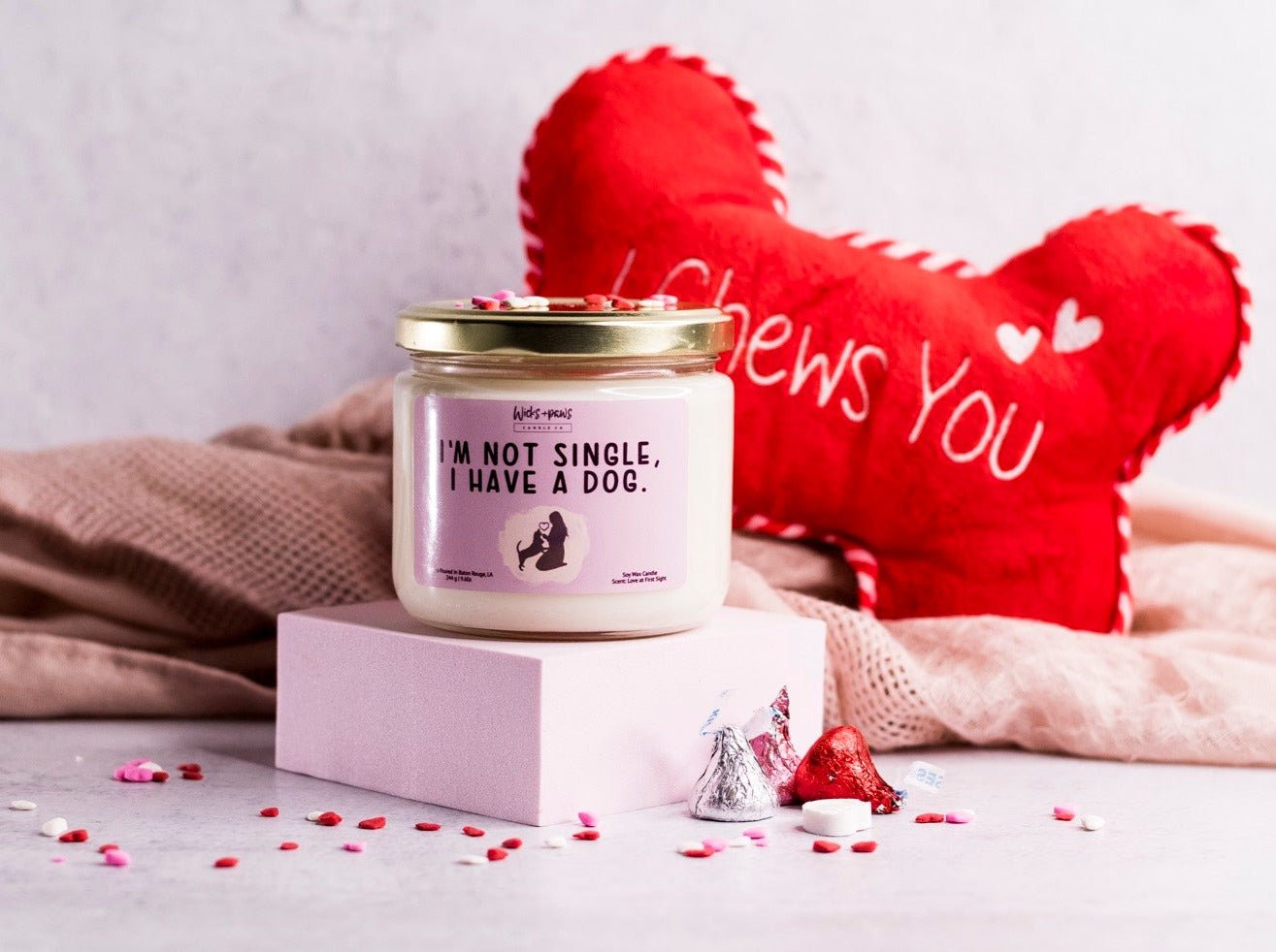 "Not Single" Soy Wax Candle - Wicks+Paws Candle Co